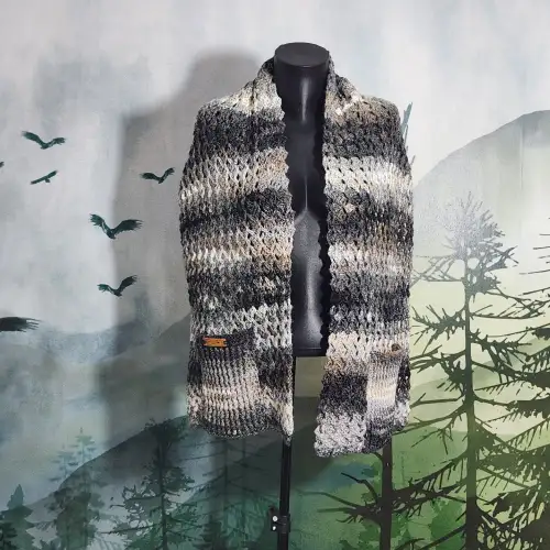 Échappe avec des poches fait main au crochet en acrylique