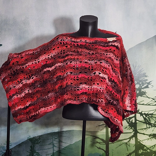 Chauffe épaules fait main au crochet en acrylique - 40 cm de longueur