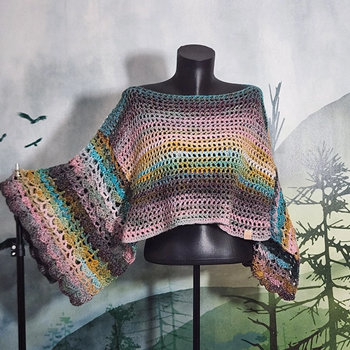 Chauffe épaules fait main au crochet en acrylique - 38 cm de longueur