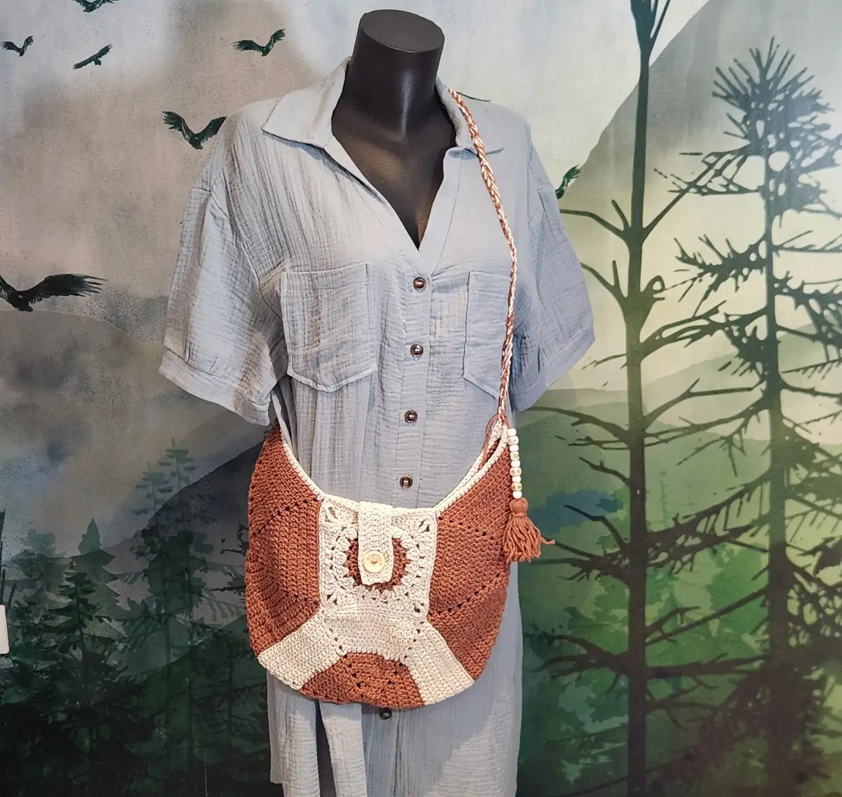 Sac besace coton